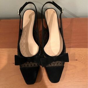 JCrew Mesh & Suede Slingback Size 9.5